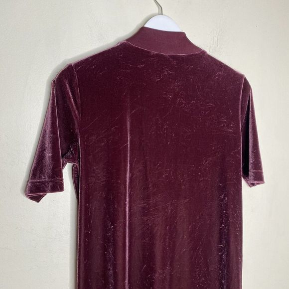 Adidas Originals Pink Velvet Velour High Neck Dress XS - Picture 10 of 11